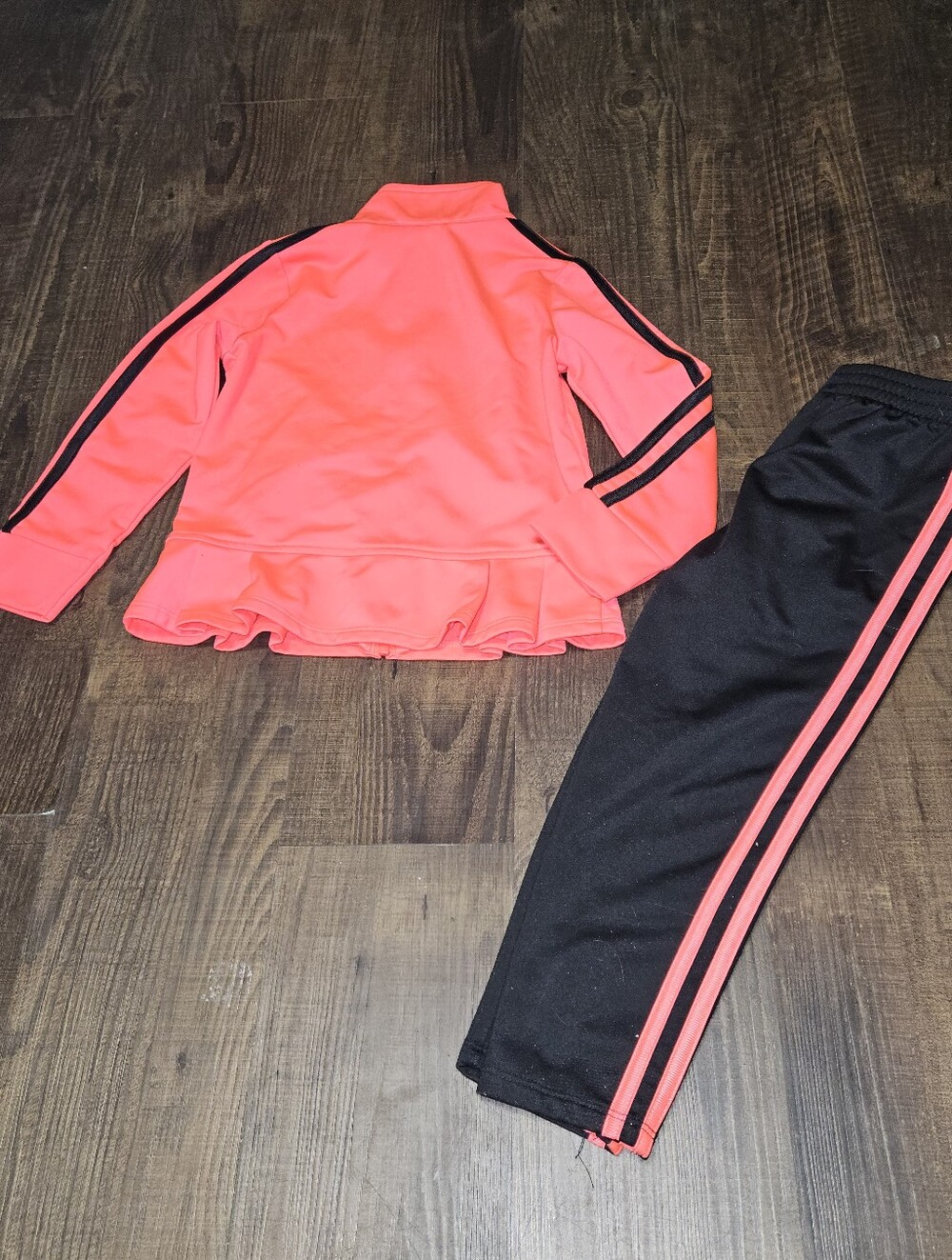 Adidas Neon Ruffle Jacket Pant Set - Picture 2 of 3